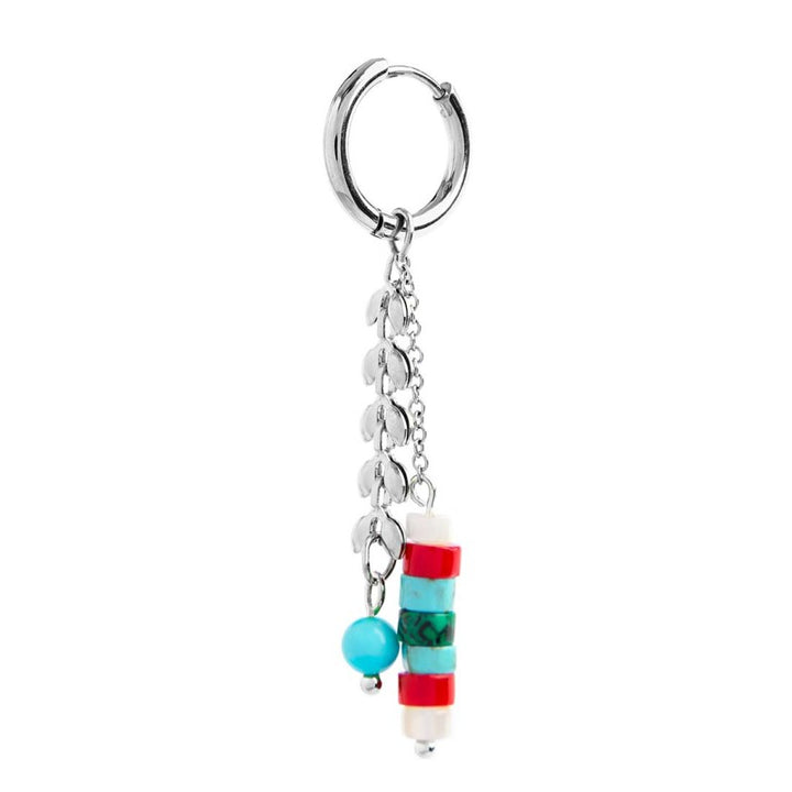 Marlù | Orecchino a cerchio con doppio pendente