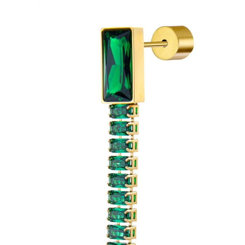 Marlù | Orecchino a lobo catena tennis baguette