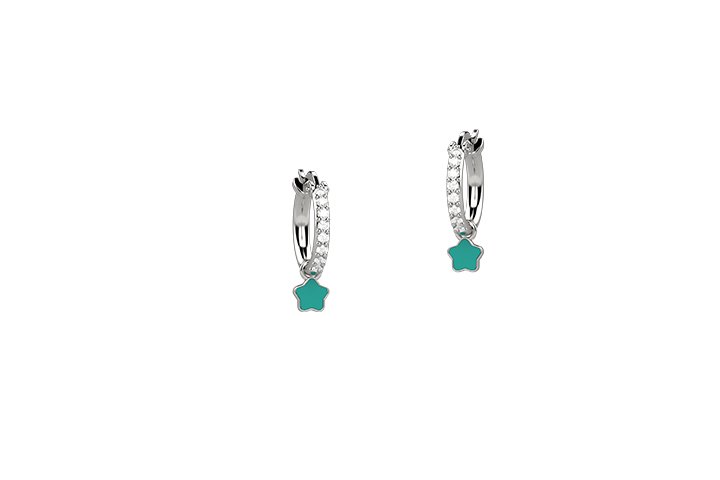 Nanan Bijou | Orecchini a cerchio con zirconi in argento 925