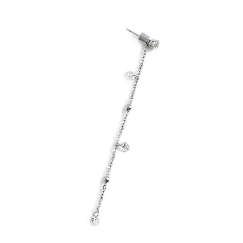 Marlù | Orecchino pendente con zirconi e sfere 7,5cm