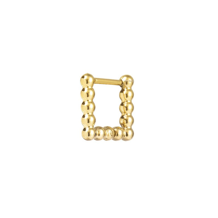 Marlù |Orecchino quadrato 1,1 cm trama con sfere