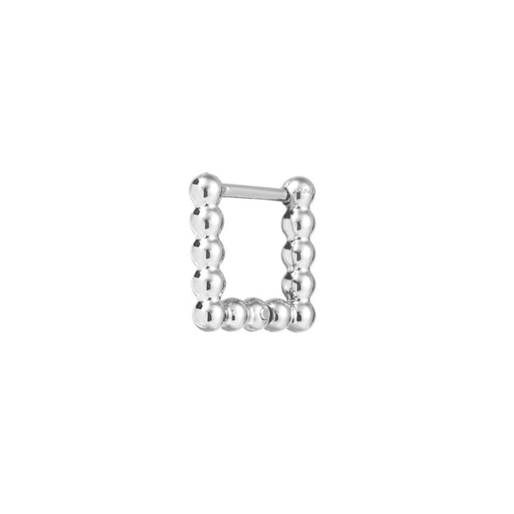 Marlù |Orecchino quadrato 1,1 cm trama con sfere