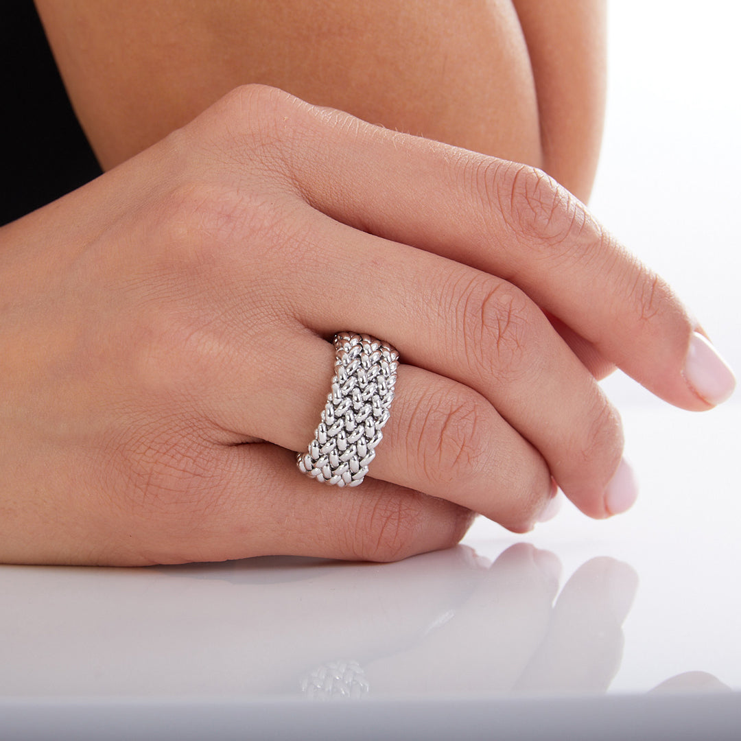 UNOAERRE | Anello Chicco in argento bianco