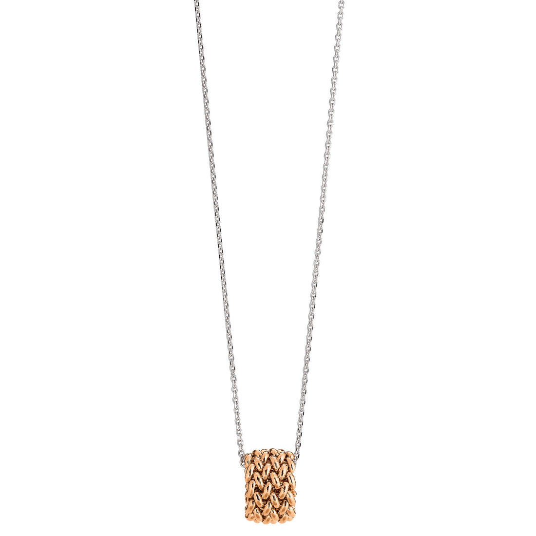UNOAERRE | Collana in Argento Rosa e Bianco Chicco