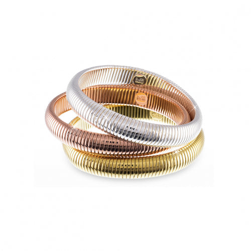 UNOAERRE | Bracciale rigido Tubogas in bronzo tre colori