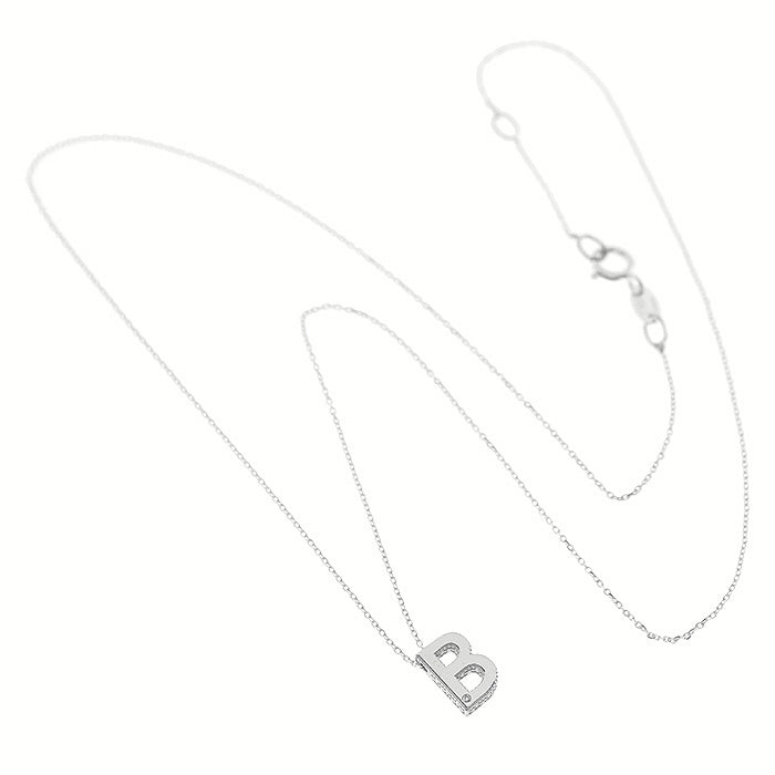 Bliss Gioielli  | Collana iniziale oro bianco 9kt
