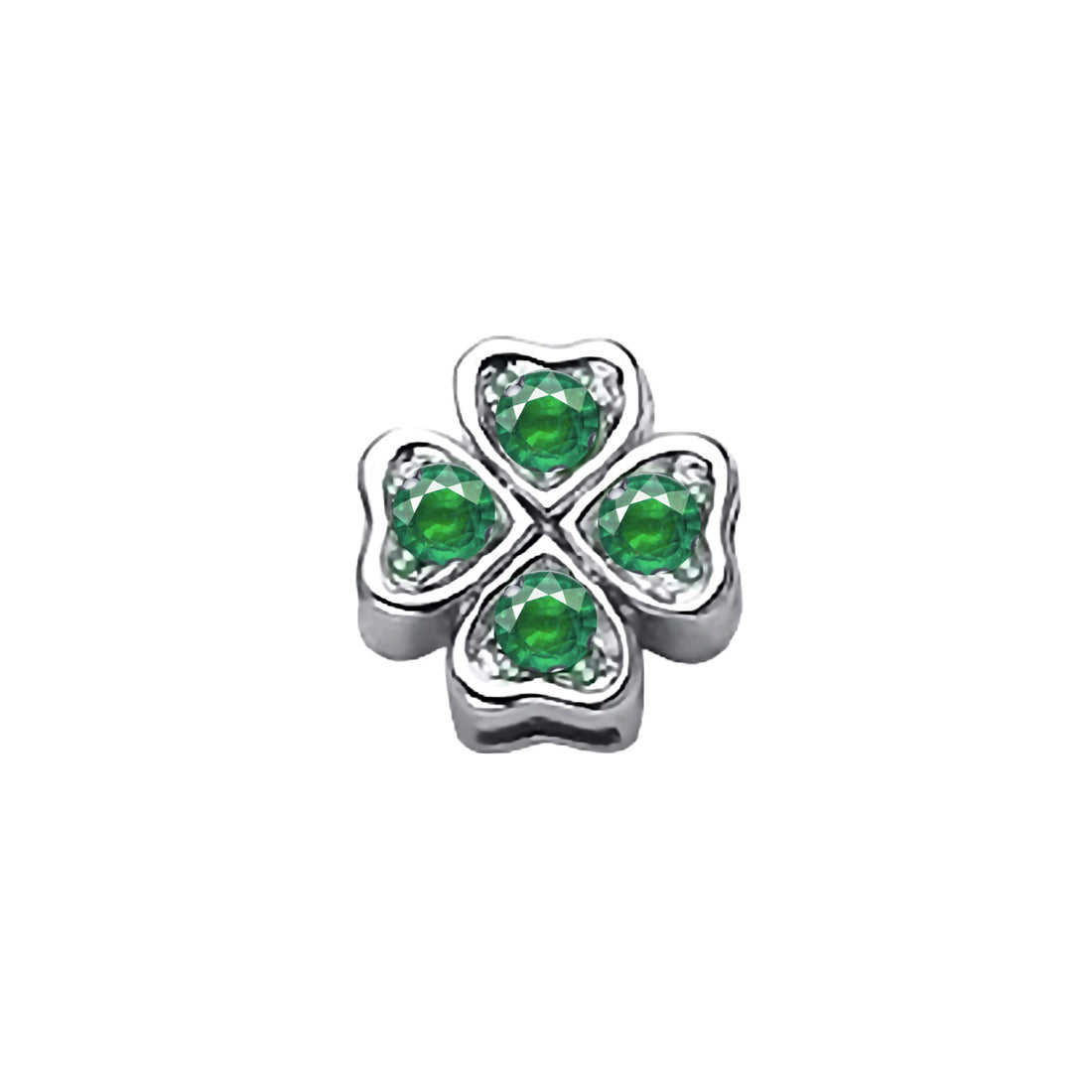 Elements | Quadrifoglio in oro bianco e smeraldi
