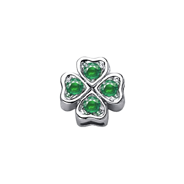 Elements | Quadrifoglio in oro bianco e smeraldi