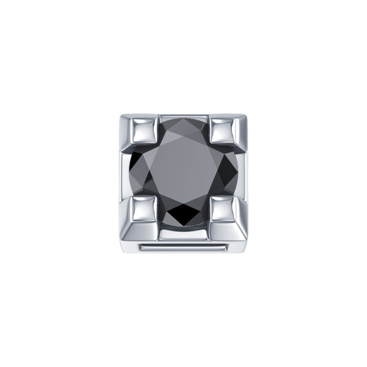 Elements | Griffe 0,02 ct in oro bianco e diamante nero
