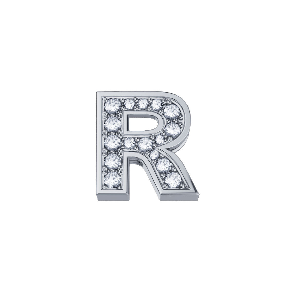 Elements | Lettera Classica in oro bianco e diamanti