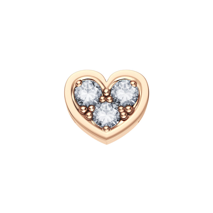 Elements | Cuore Reverso in oro rosa e diamanti