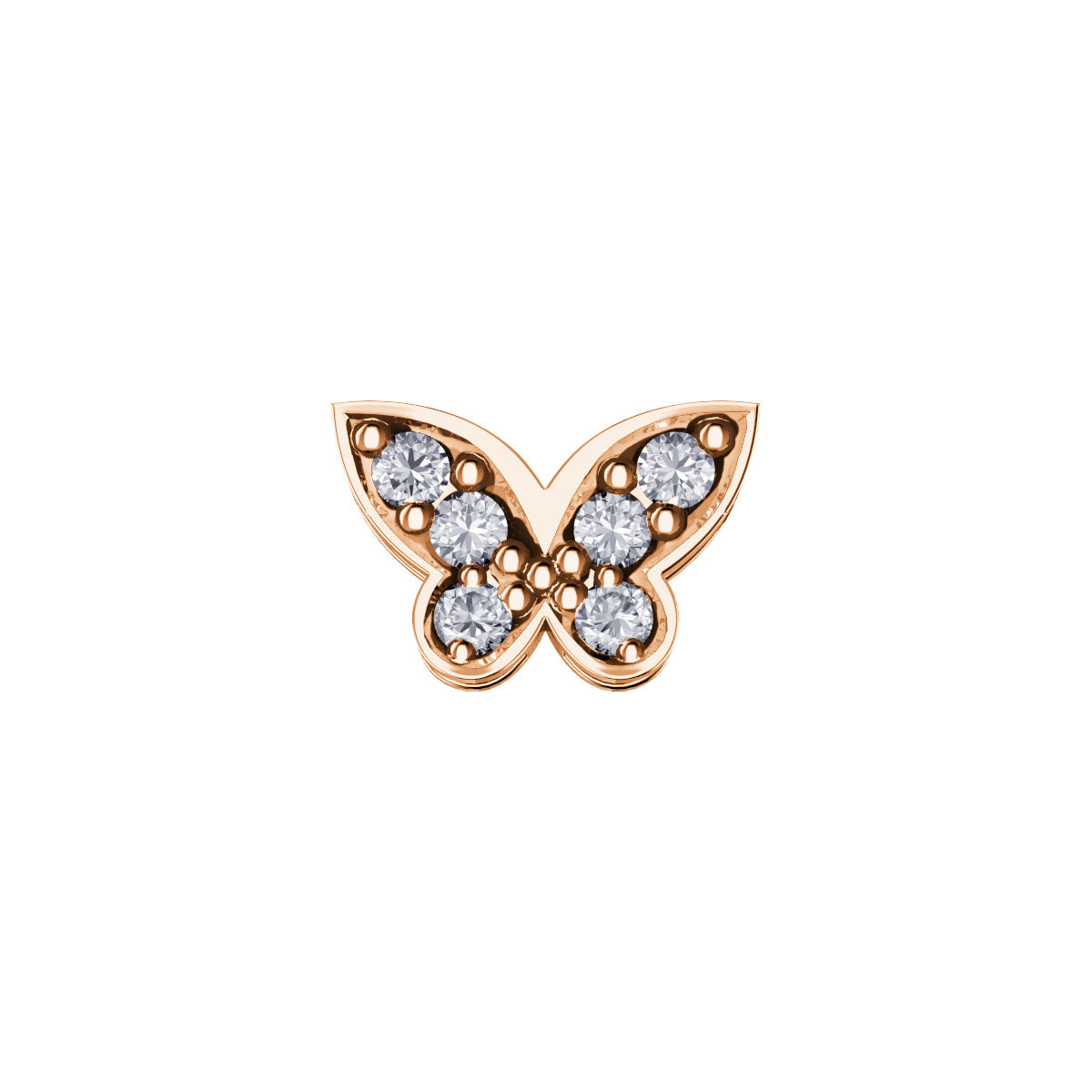 Elements | Farfalla Galatea in oro rosa e diamanti