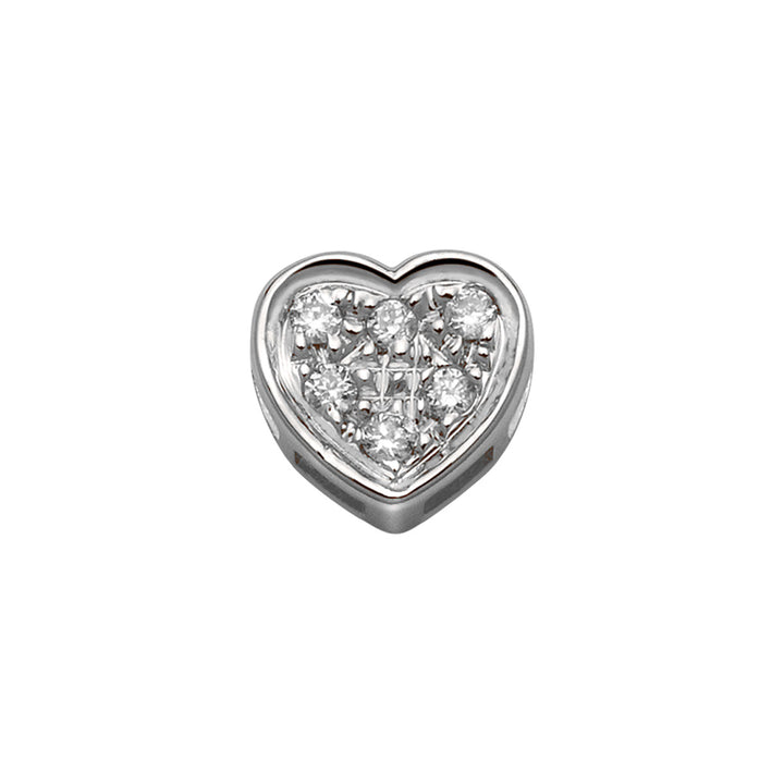 Elements | Cuore Piatto in oro bianco e diamanti