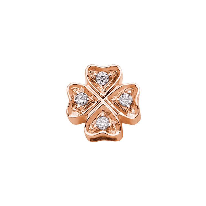 Elements | Quadrifoglio in oro rosa e diamanti