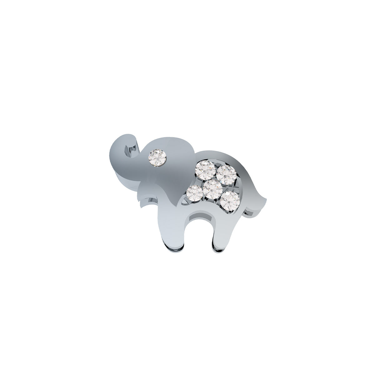 Elements | Elefante in oro bianco e diamanti