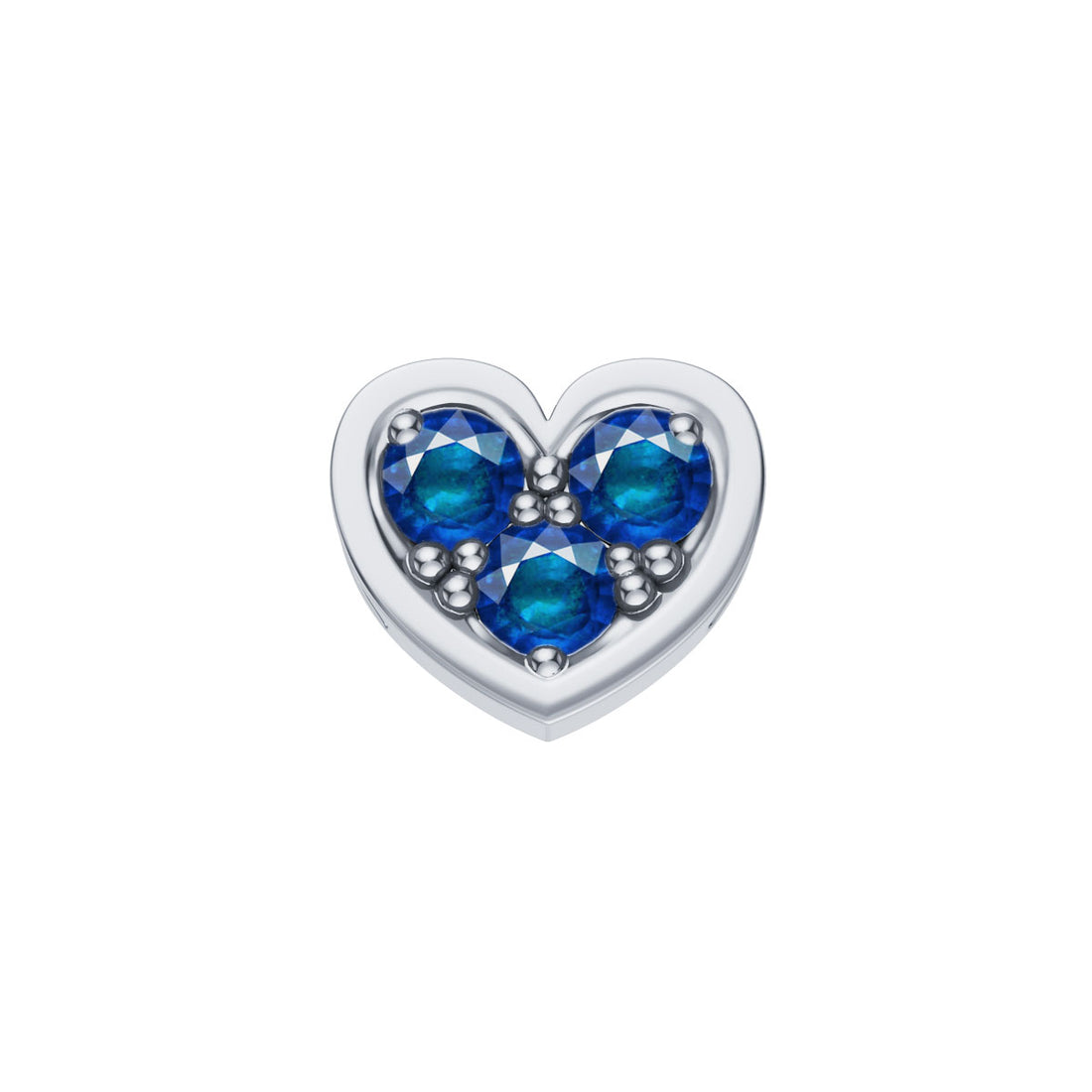 Elements | Cuore Reverso in oro bianco e zaffiri