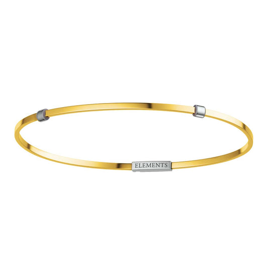 Elements | Bracciale rigido argento dorato