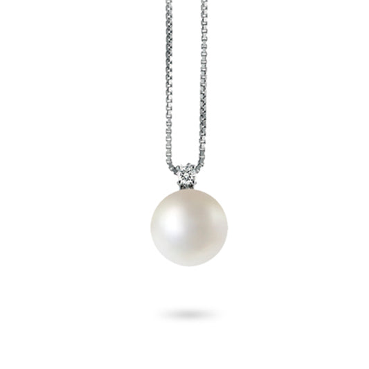 DonnaOro Luce | Pendente con perla in oro bianco e diamante