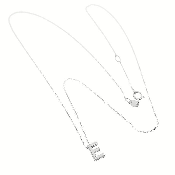 Bliss Gioielli  | Collana iniziale oro bianco 9kt