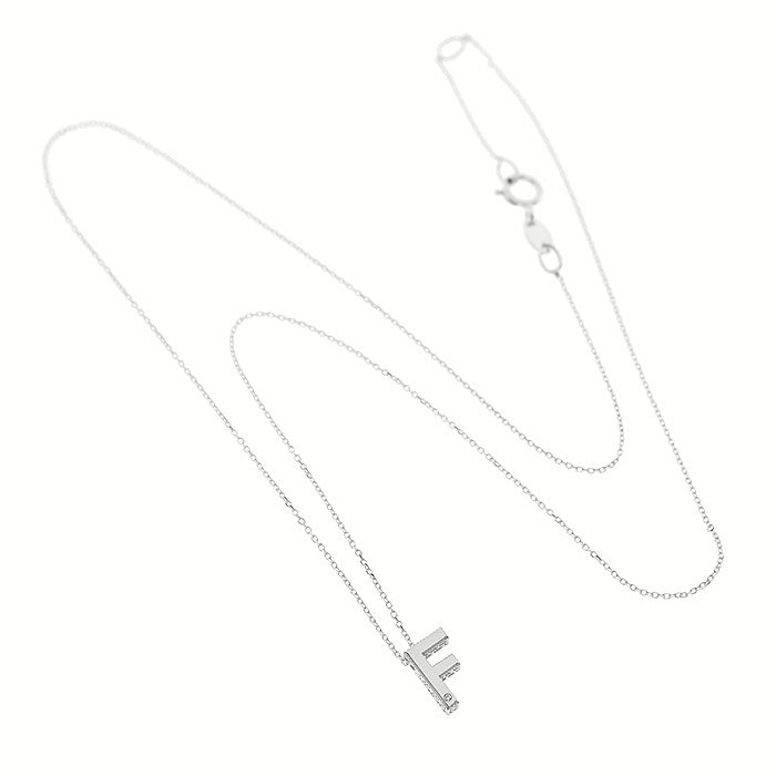 Bliss Gioielli  | Collana iniziale oro bianco 9kt