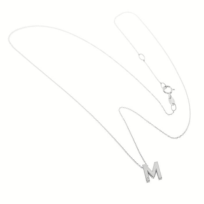 Bliss Gioielli  | Collana iniziale oro bianco 9kt