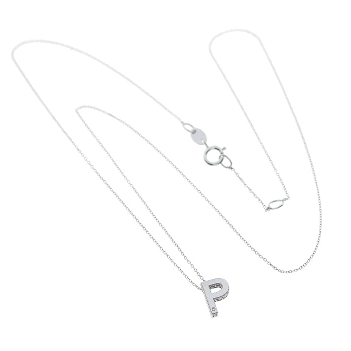 Bliss Gioielli  | Collana iniziale oro bianco 9kt