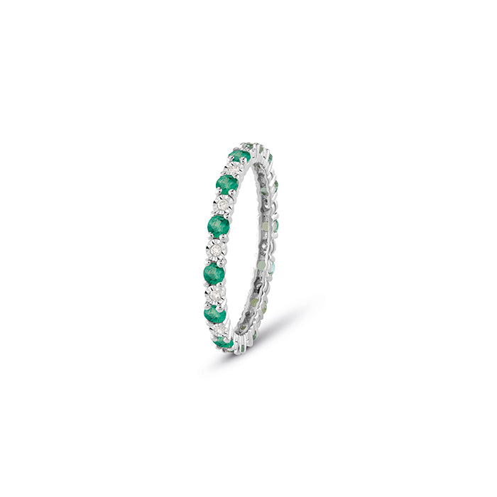 Bliss Gioielli  | Anello veretta Rugiada Colors con smeraldi
