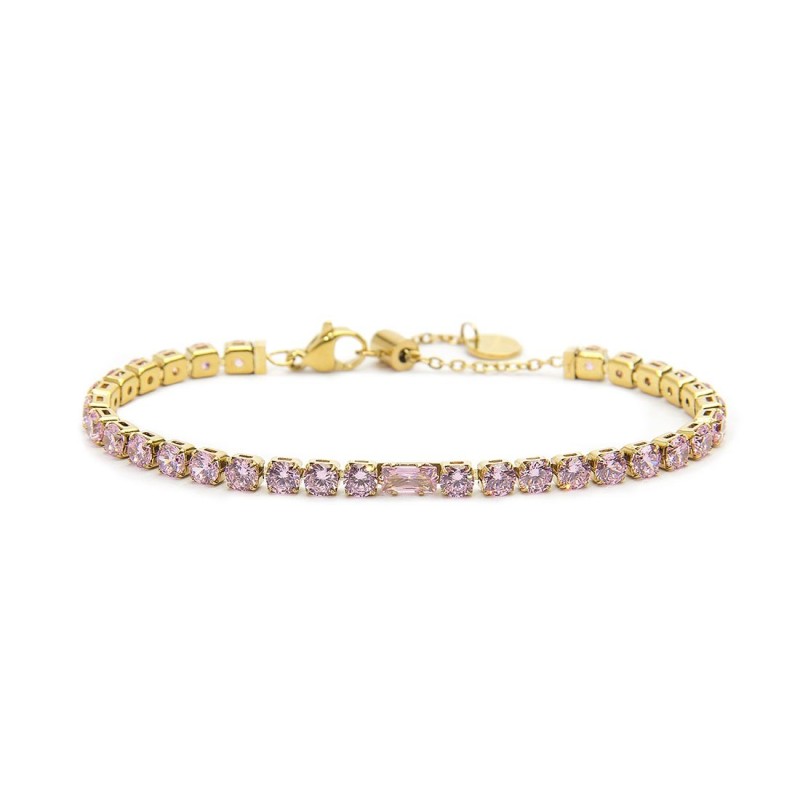 Marlù | Bracciale tennis 4mm con zircone centrale