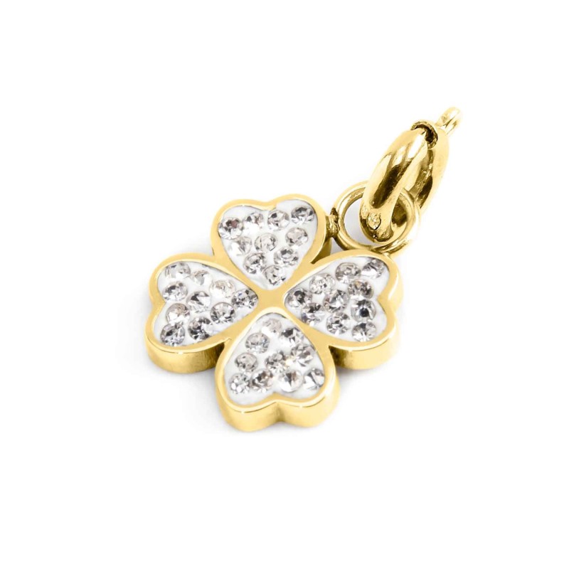 Marlù | Charm quadrifoglio con cristalli