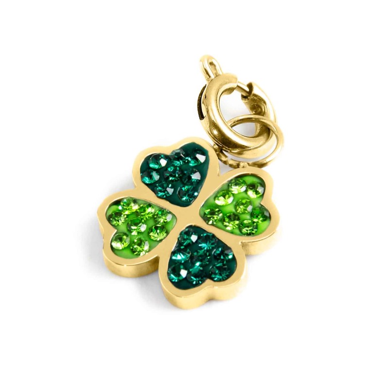 Marlù | Charm quadrifoglio con cristalli
