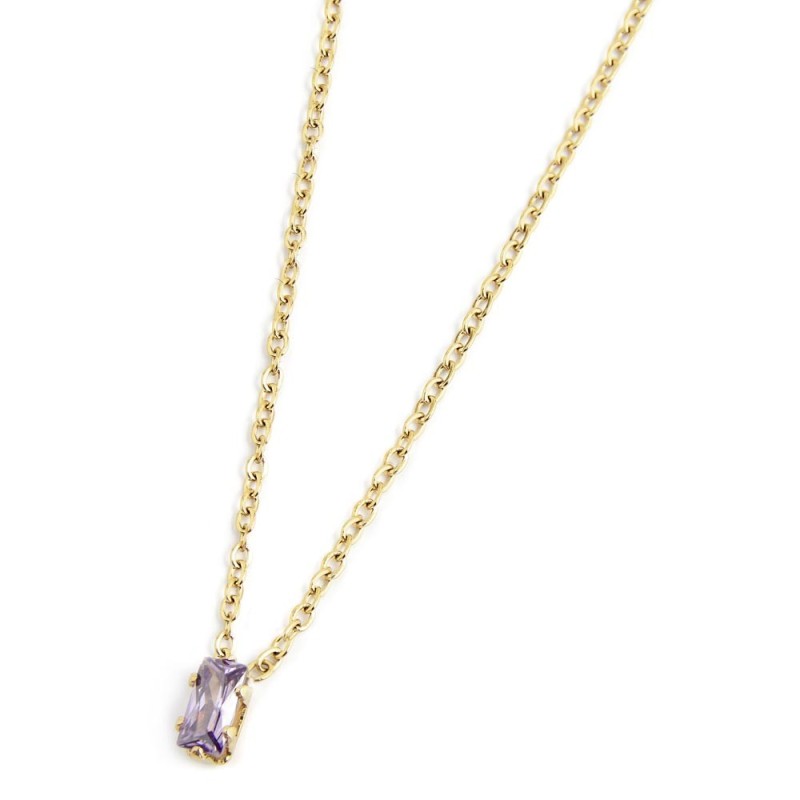 Marlù | Collana con zircone baguette