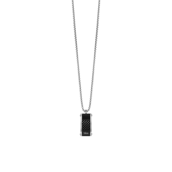 Bliss Fashion | Collana Acciaio Carb. Uomo Pvd Nero