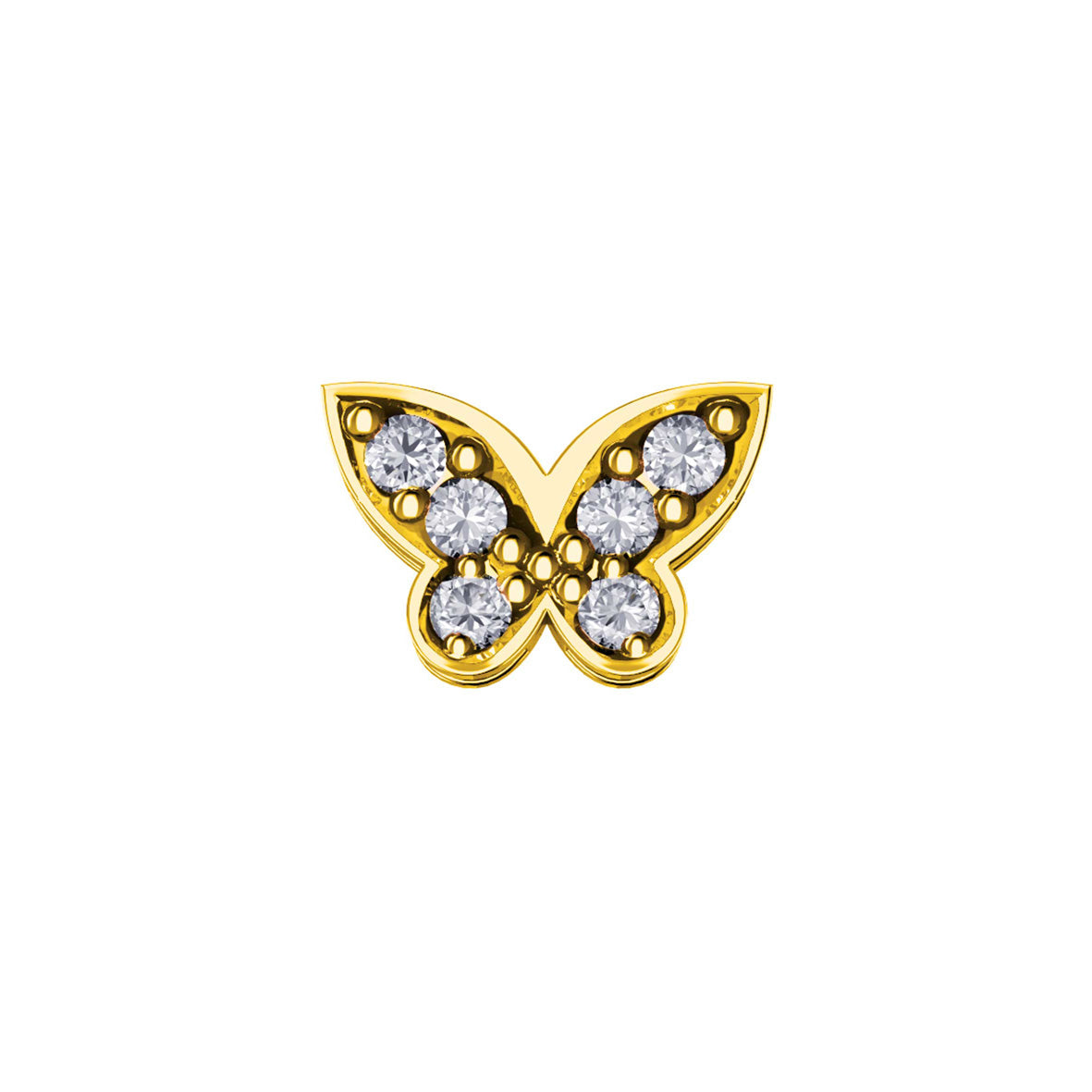 Elements | Farfalla Galatea in oro giallo e diamanti
