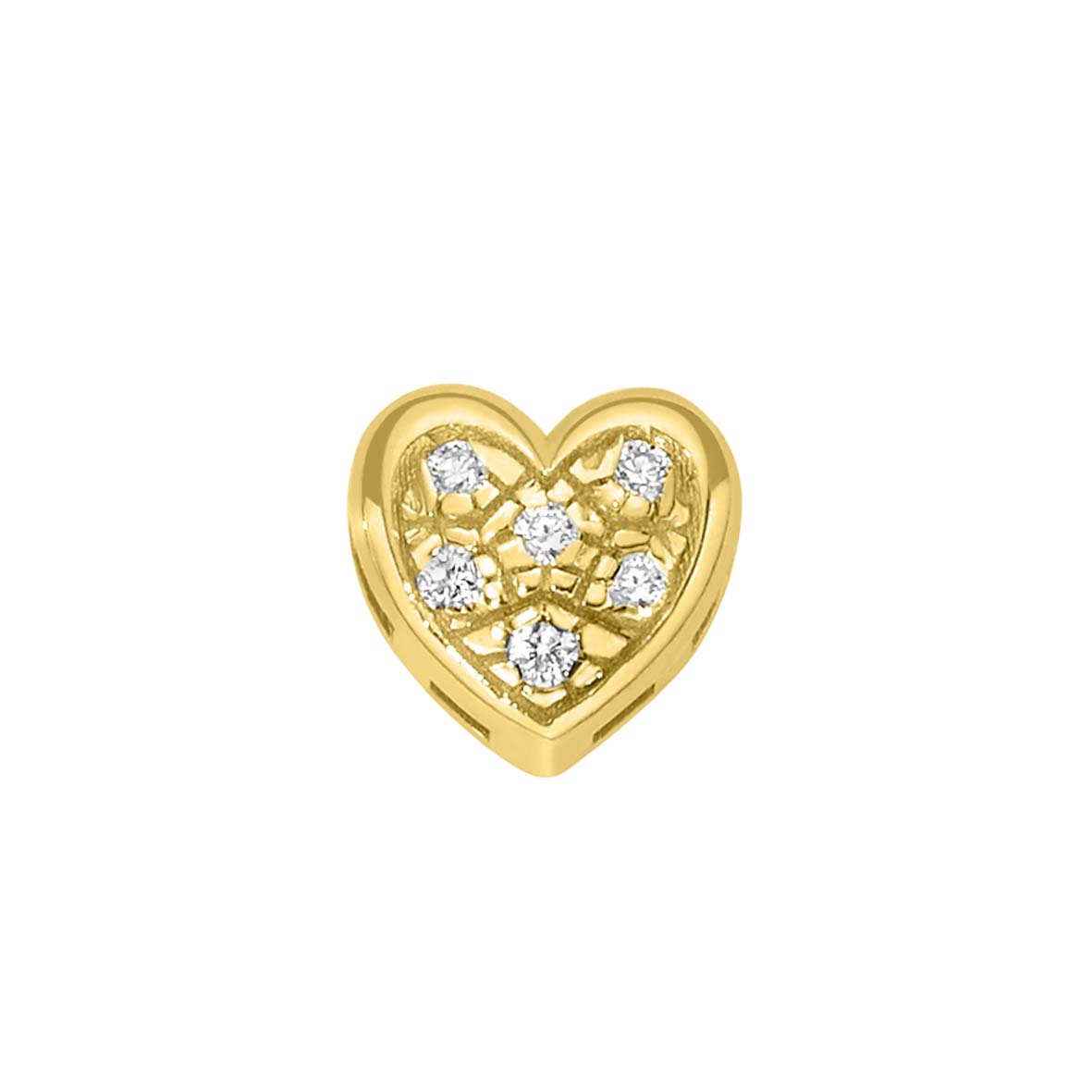 Elements | Cuore Piatto in oro giallo e diamanti