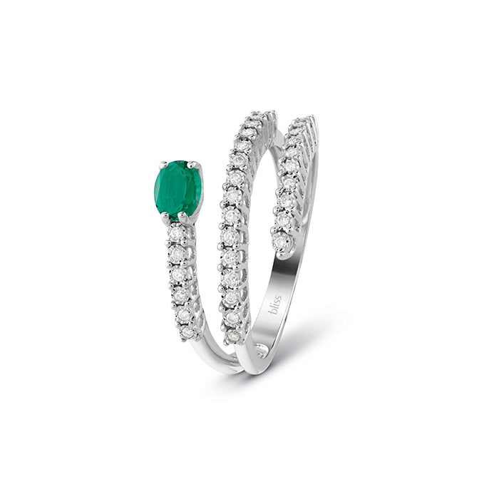Bliss Gioielli  | Anello Rugiada Colors Design con smeraldo