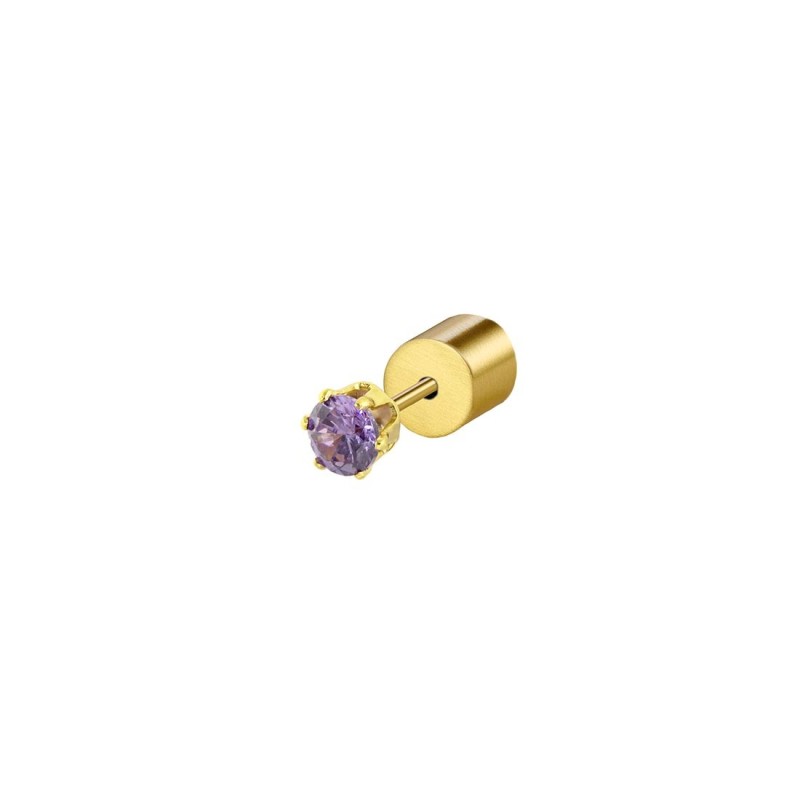 Marlù | Orecchino a lobo con zircone 3mm