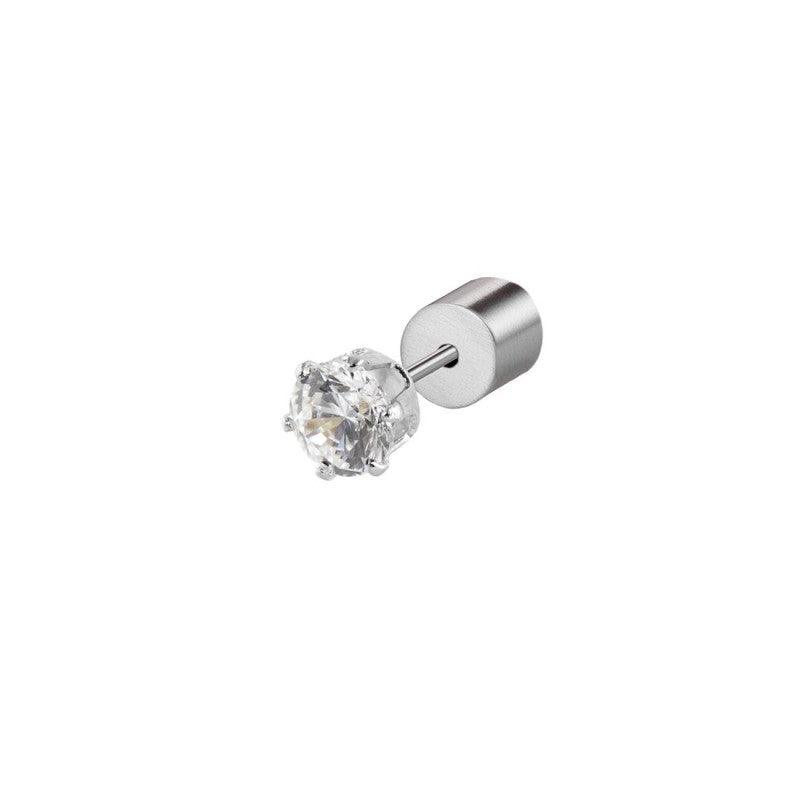 Marlù | Orecchino a lobo con zircone 4mm