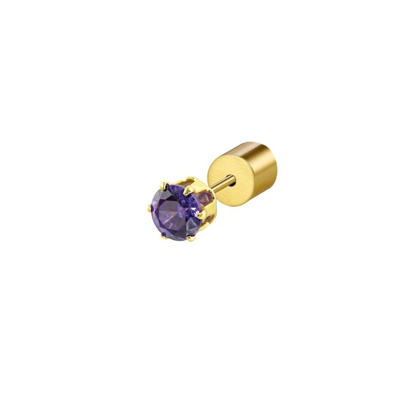 Marlù | Orecchino a lobo con zircone 4mm