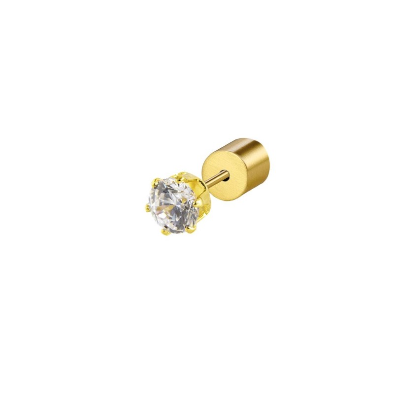 Marlù | Orecchino a lobo con zircone 4mm