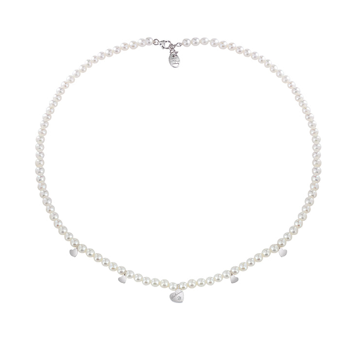 Salvini Gioielli | Collana Be Happy cuore con perle di fiume in oro 9 kt